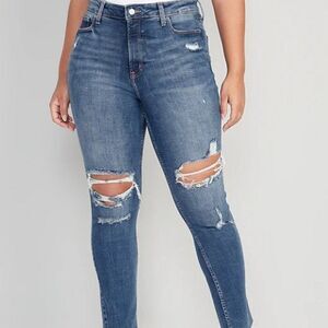Old Navy Extra High Rise Rockstar Super Skinny Jeans Secret Slim Pockets 18 NWT